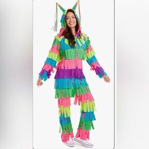 Piñata Colorful Adult Women Costume sz Large